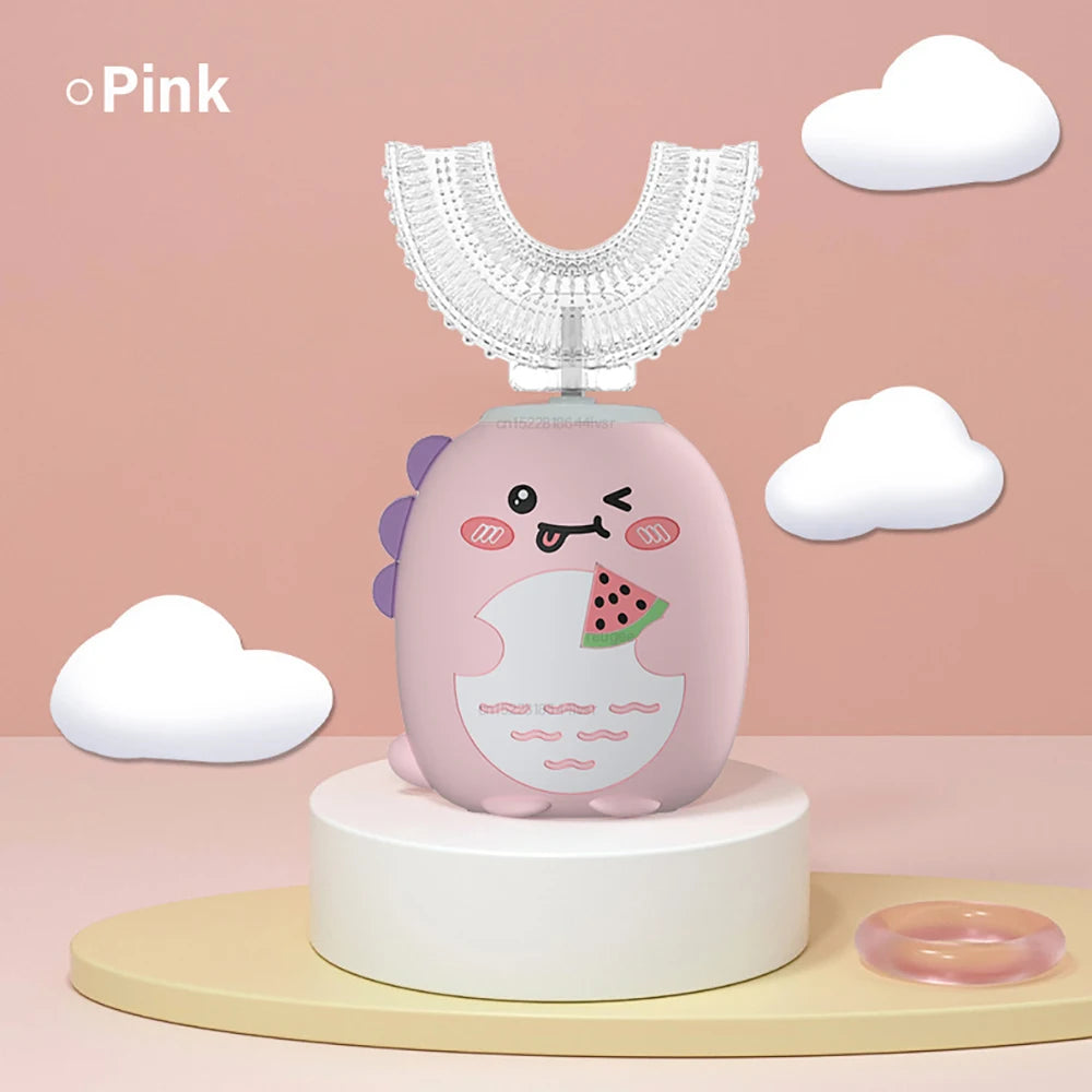 Electric Toothbrush for Children U Shaped Electric Child Toothbrush USB Rechargeable Cartoon Kids Children's Electric Toothbrush