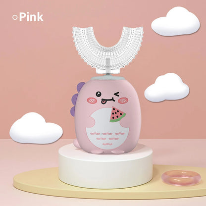 Electric Toothbrush for Children U Shaped Electric Child Toothbrush USB Rechargeable Cartoon Kids Children's Electric Toothbrush