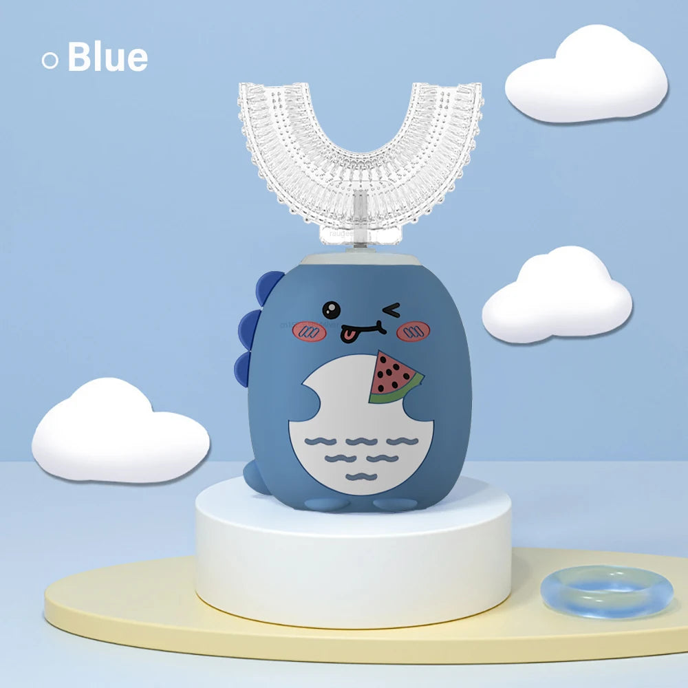 Electric Toothbrush for Children U Shaped Electric Child Toothbrush USB Rechargeable Cartoon Kids Children's Electric Toothbrush